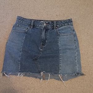 Pacsun Two-Tone jean skirt